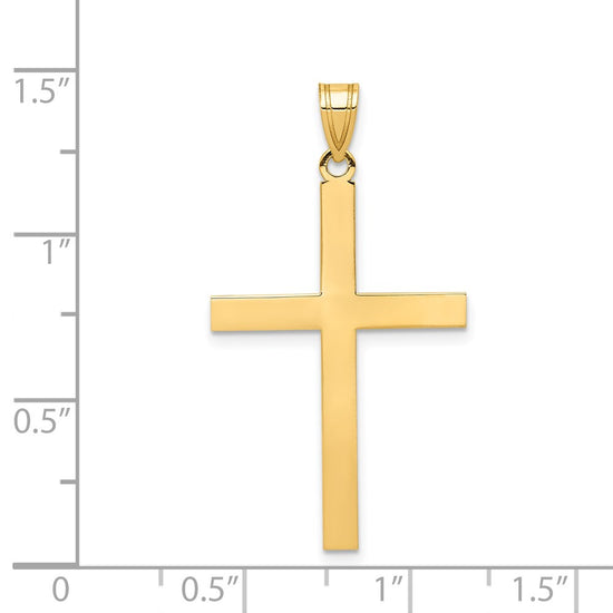 Gold Polished Latin Cross Pendant
