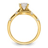 14k Diamond Bypass Semi-Mount Engagement Ring