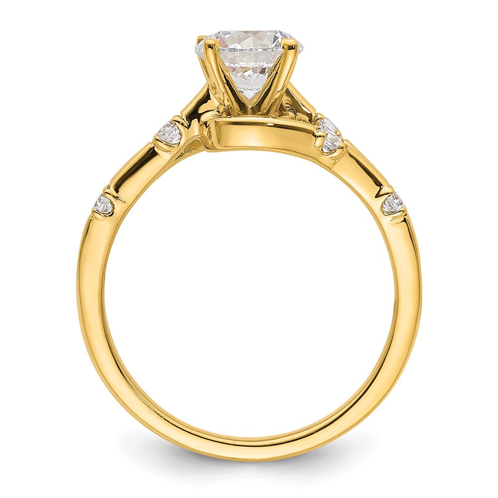 14k Diamond Bypass Semi-Mount Engagement Ring