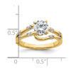 14k Diamond Bypass Semi-Mount Engagement Ring