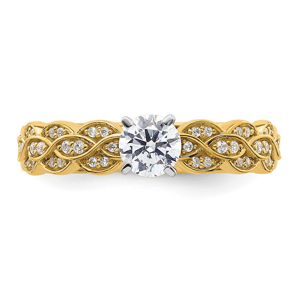 14K Diamond Peg Set Semi-Mount Engagement Ring