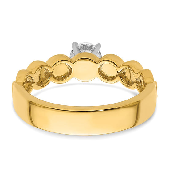 14K Diamond Peg Set Semi-Mount Engagement Ring
