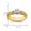 14K Diamond Peg Set Semi-Mount Engagement Ring