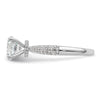 14K White Gold Diamond Semi-Mount Hidden Halo Engagement Ring