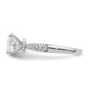 14K White Gold Diamond Semi-Mount Hidden Halo Engagement Ring
