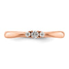 14K Rose Gold Diamond Complete 3 Stone Promise/Engagement Ring