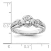 14K White Gold Diamond Semi-Mount Engagement Ring