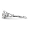 14K White Gold Diamond Semi-Mount Engagement Ring