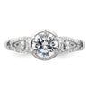 14K White Gold Diamond Semi-Mount Engagement Ring