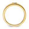 14k Grooved Complete Diamond Mens Wedding Band