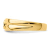 14k Grooved Complete Diamond Mens Wedding Band