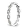 14k White Gold Twisted Diamond Wedding Band