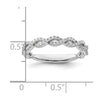 14k White Gold Twisted Diamond Wedding Band