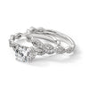 14k White Gold Twisted Diamond Wedding Band
