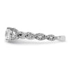 14k White Gold Twisted Diamond Semi-Mount Engagement Ring