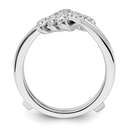 14K White Gold Diamond Guard