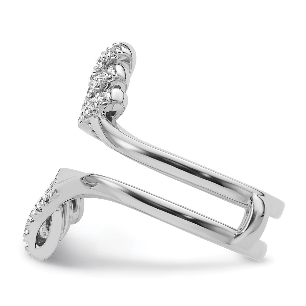 14K White Gold Diamond Guard