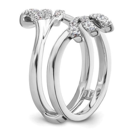 14K White Gold Diamond Guard