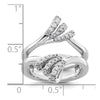 14K White Gold Diamond Guard