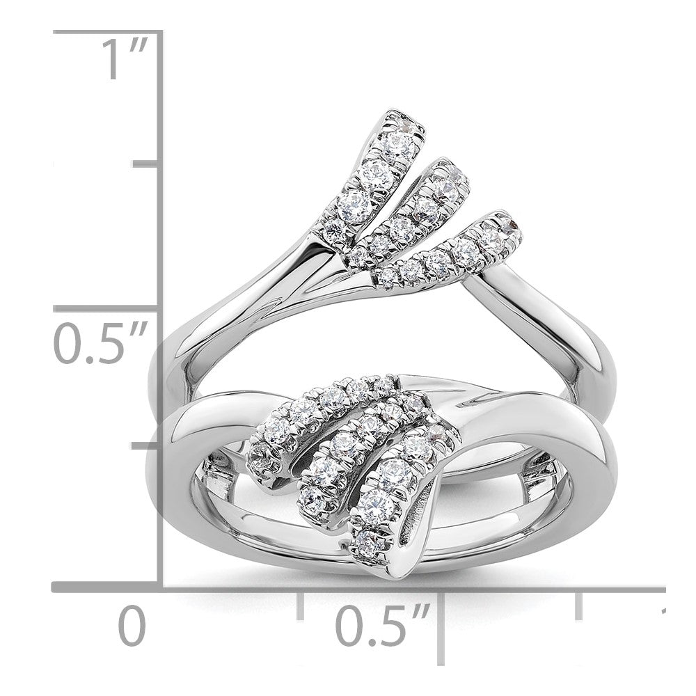 14K White Gold Diamond Guard
