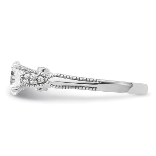 14k White Gold Diamond Semi-Mount Engagement Ring