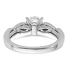 14k White Gold Diamond Semi-Mount Engagement Ring