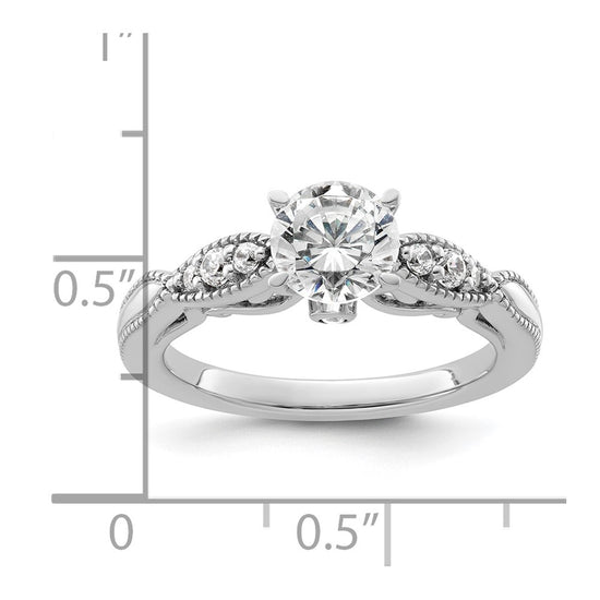 14k White Gold Diamond Semi-Mount Engagement Ring