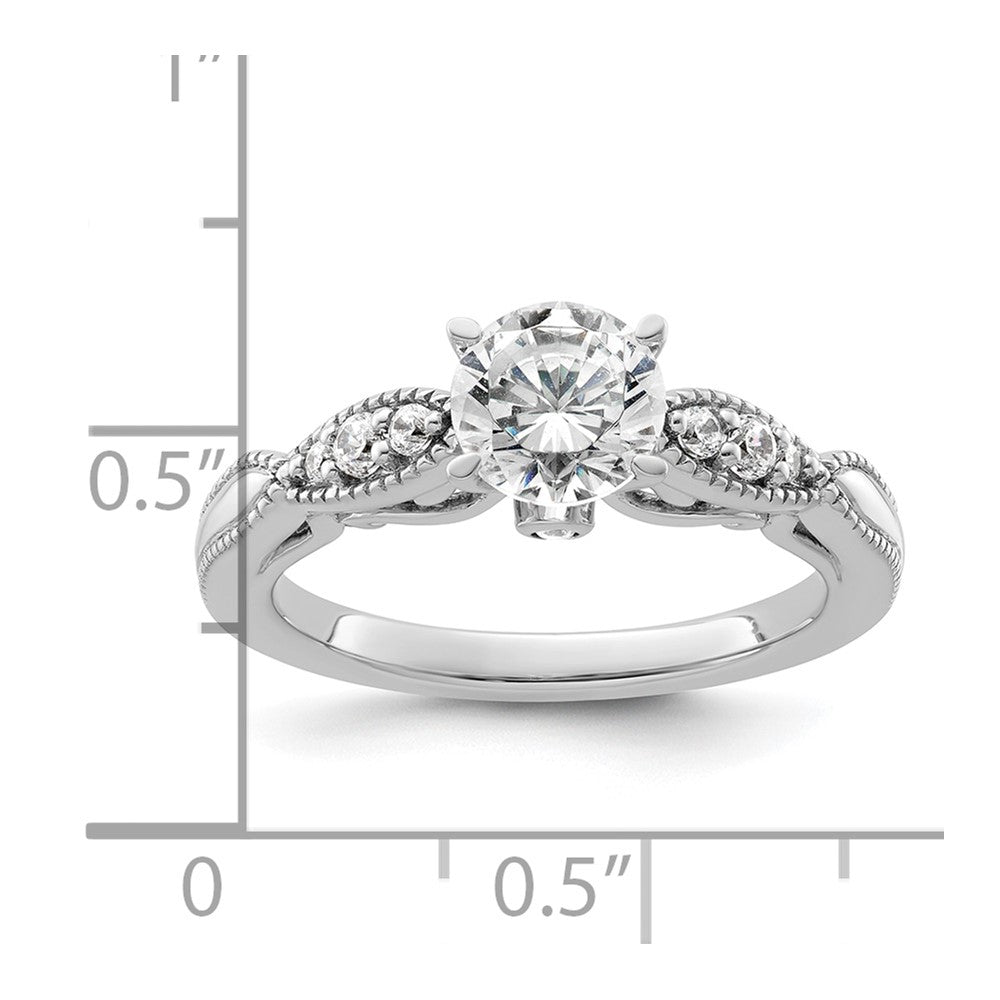 14k White Gold Diamond Semi-Mount Engagement Ring