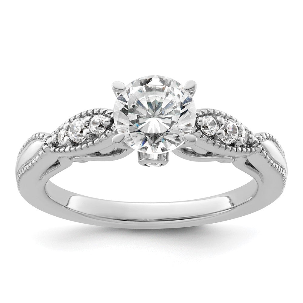 14k White Gold Diamond Semi-Mount Engagement Ring
