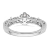 14k White Gold Diamond Semi-Mount Peg Set Engagement Ring