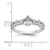 14k White Gold Diamond Semi-Mount Peg Set Engagement Ring