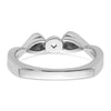 14k White Gold Diamond Semi-Mount Peg Set Twisted Engagement Ring