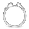 14k White Gold Diamond Semi-Mount Peg Set Engagement Ring
