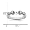 14k White Gold Diamond Semi-Mount Peg Set Engagement Ring