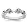 14k White Gold Diamond Semi-Mount Peg Set Engagement Ring