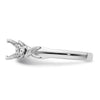 14k White Gold Diamond Semi-Mount Peg Set Twisted Engagement Ring