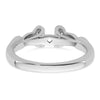 14k White Gold Diamond Semi-Mount Peg Set Twisted Engagement Ring