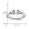 14k White Gold Diamond Semi-Mount Peg Set Twisted Engagement Ring