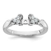 14k White Gold Diamond Semi-Mount Peg Set Twisted Engagement Ring