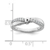 14k White Gold Diamond Semi-Mount Peg Set Twisted Engagement Ring