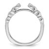 14k White Gold Diamond Semi-Mount Peg Set Engagement Ring