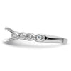 14k White Gold Diamond Semi-Mount Peg Set Engagement Ring