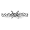 14k White Gold Diamond Semi-Mount Peg Set Engagement Ring