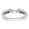 14k White Gold Diamond Semi-Mount Peg Set Engagement Ring