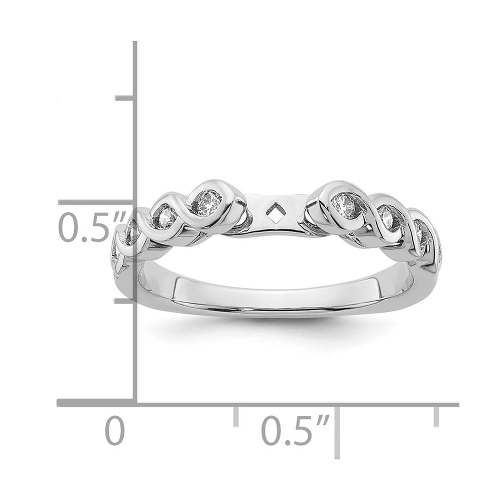 14k White Gold Diamond Semi-Mount Peg Set Engagement Ring
