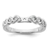 14k White Gold Diamond Semi-Mount Peg Set Engagement Ring