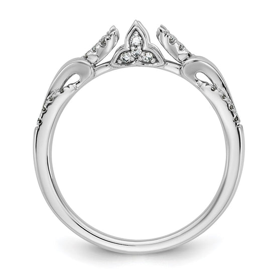 14k White Gold Diamond Semi-Mount Peg Set Engagement Ring