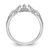 14k White Gold Diamond Semi-Mount Peg Set Engagement Ring
