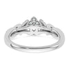 14k White Gold Diamond Semi-Mount Peg Set Engagement Ring