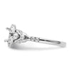 14k White Gold Diamond Semi-Mount Round Halo Engagement Ring